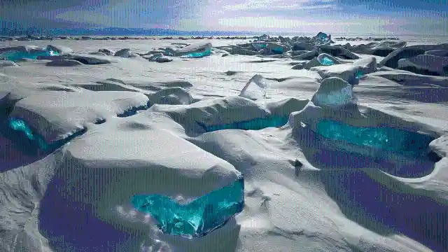 #19. The Turquoise Ice In Lake Baikal, Russia