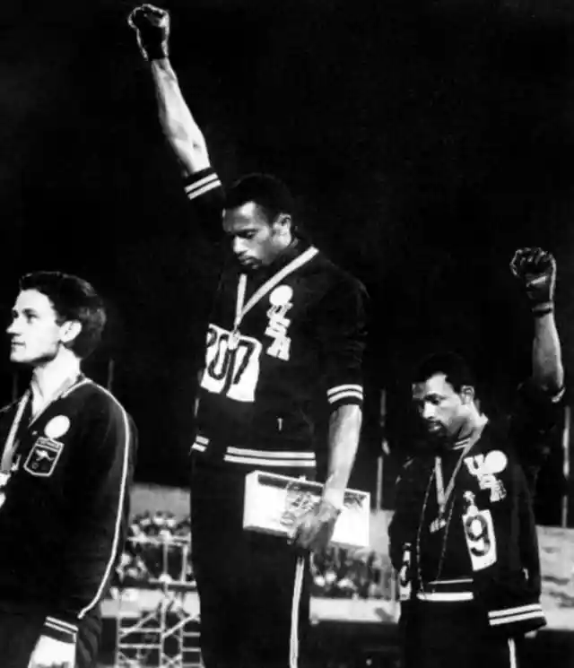 1968: Tommie Smith And John Carlos At Olympics