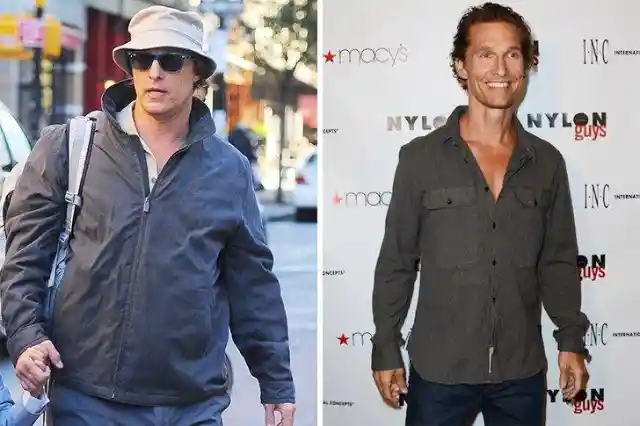 #24. Matthew McConaughey - 42 Pounds