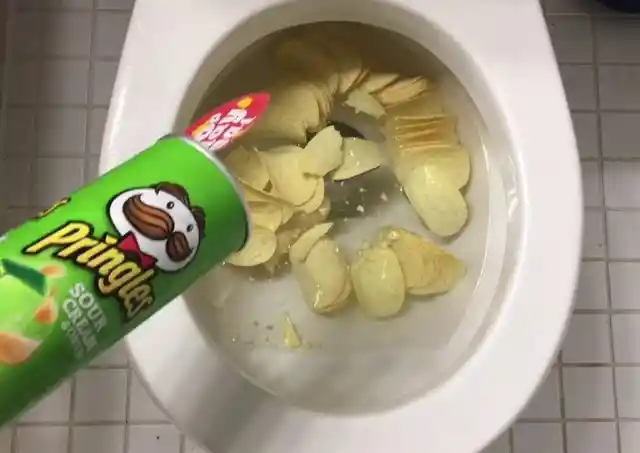 #1. Flushing Food Down The Toilet