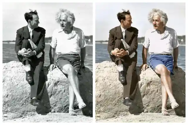 Albert Einstein At The Beach, 1939