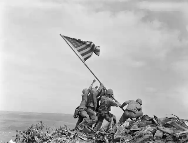 Raising The Flag On Iwo Jima, 1945