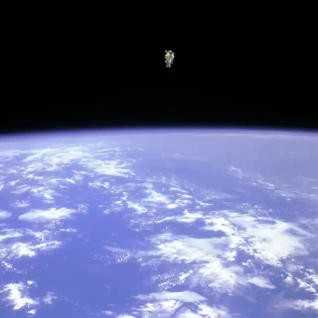 Man Floating In Space