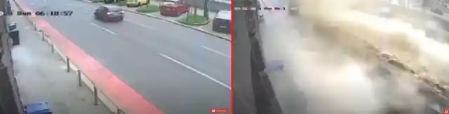 #16. Nearly Crushed By Falling Building