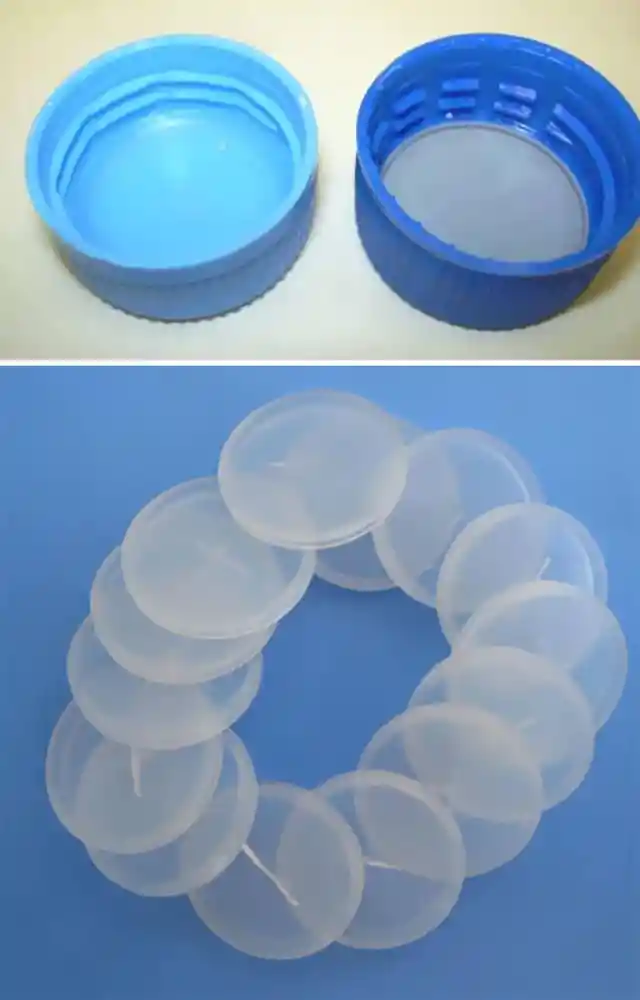 #4. Plastic Disks In Drink Caps