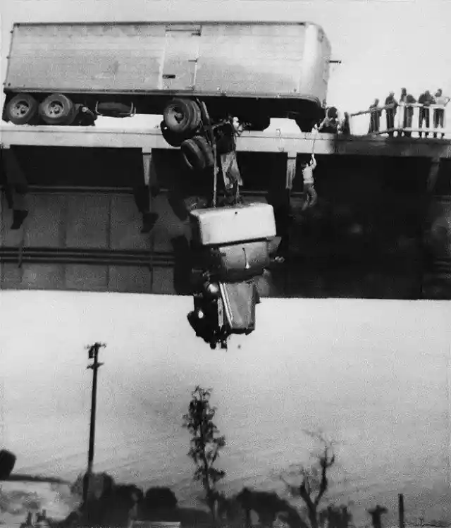 Rescue on Pit River Bridge, 1954