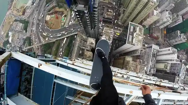 #18. Skating On Top Of A Skyscraper
