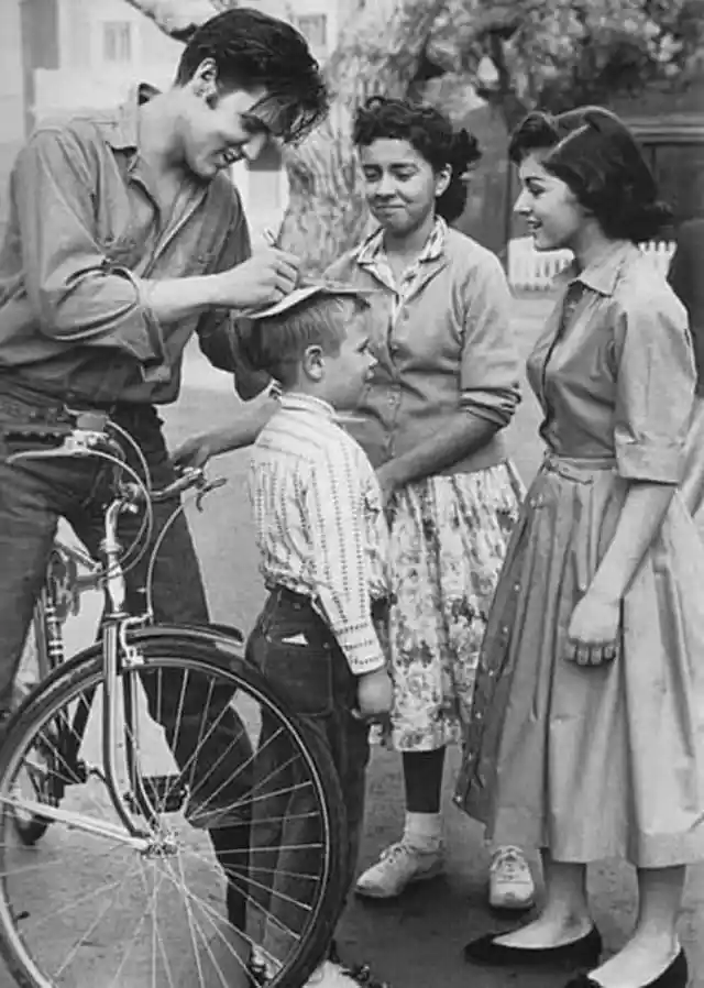 #5. Young Fans Approach Elvis Presley
