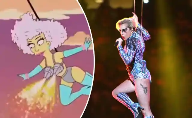 Lady Gaga Performs A High Wire Act