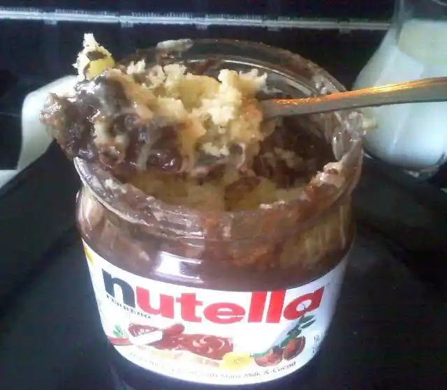 #14. Emptying A Nutella Jar