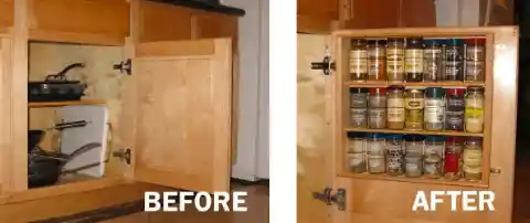 #24. Spice Rack On Cabinet