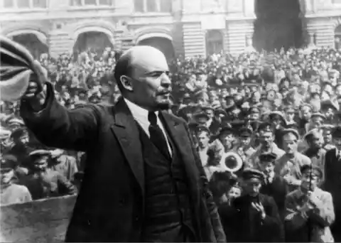 1919: Vladimir Lenin Speaking To Crowd