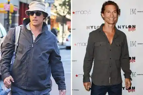 #24. Matthew McConaughey - 42 Pounds