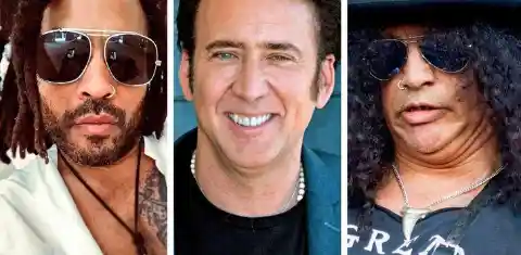 Lenny Kravitz, Nicolas Cage & Slash
