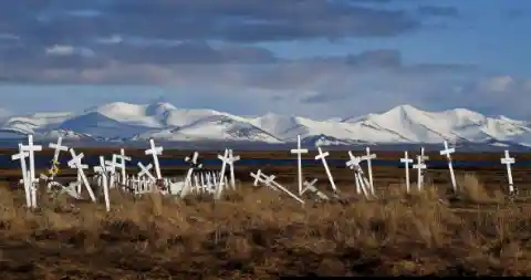 A Village Covered By Ice