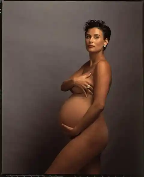 Pregnant Demi Moore